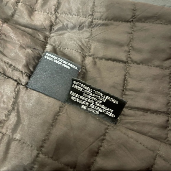 Wilson leather collared belted leather jacket with removable inside - Picture 7 of 15